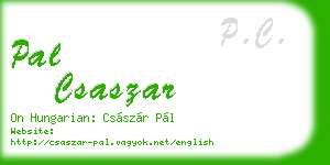 pal csaszar business card