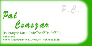 pal csaszar business card